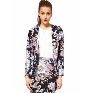 Asos Womens Suit Jacket Blazer Floral 8P